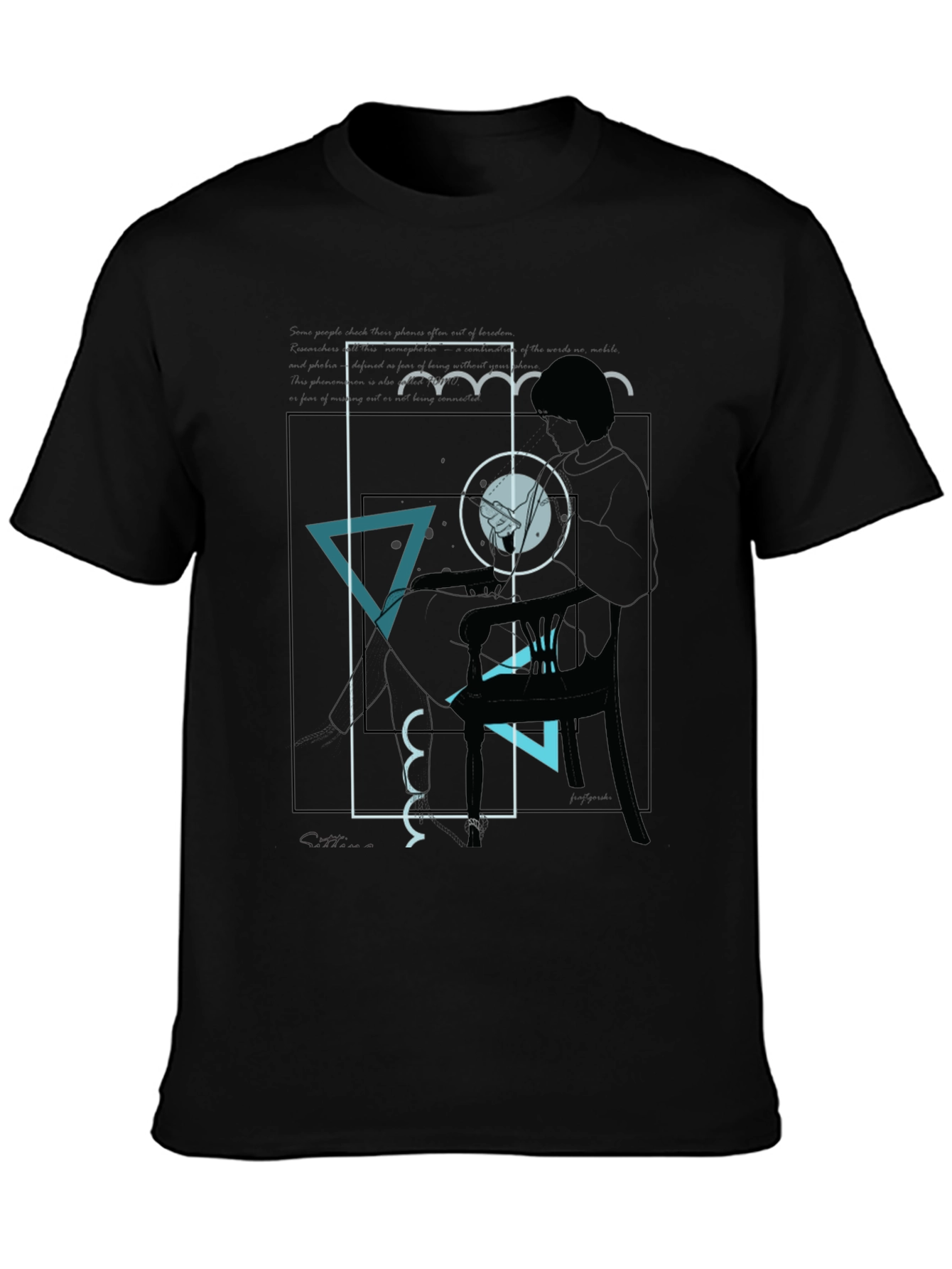 Abstract Graphic Tee - Mens Black T-Shirt