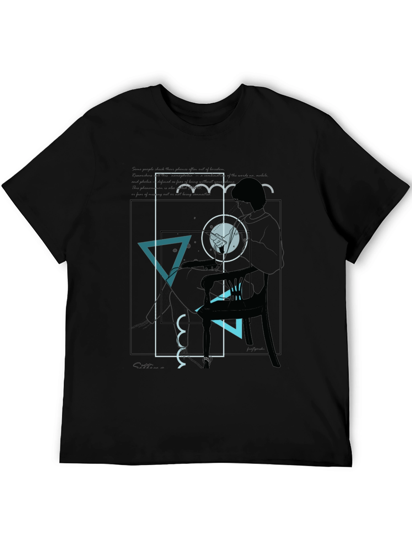 Abstract Graphic Tee - Mens Black T-Shirt
