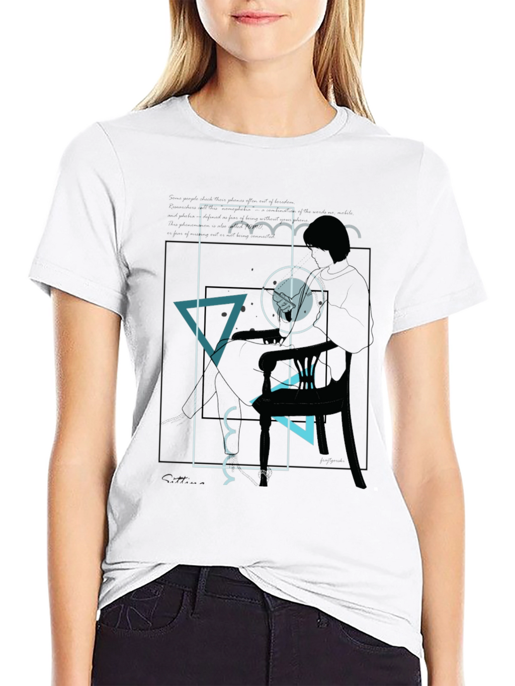 Abstract Graphic Tee - Mens Black T-Shirt