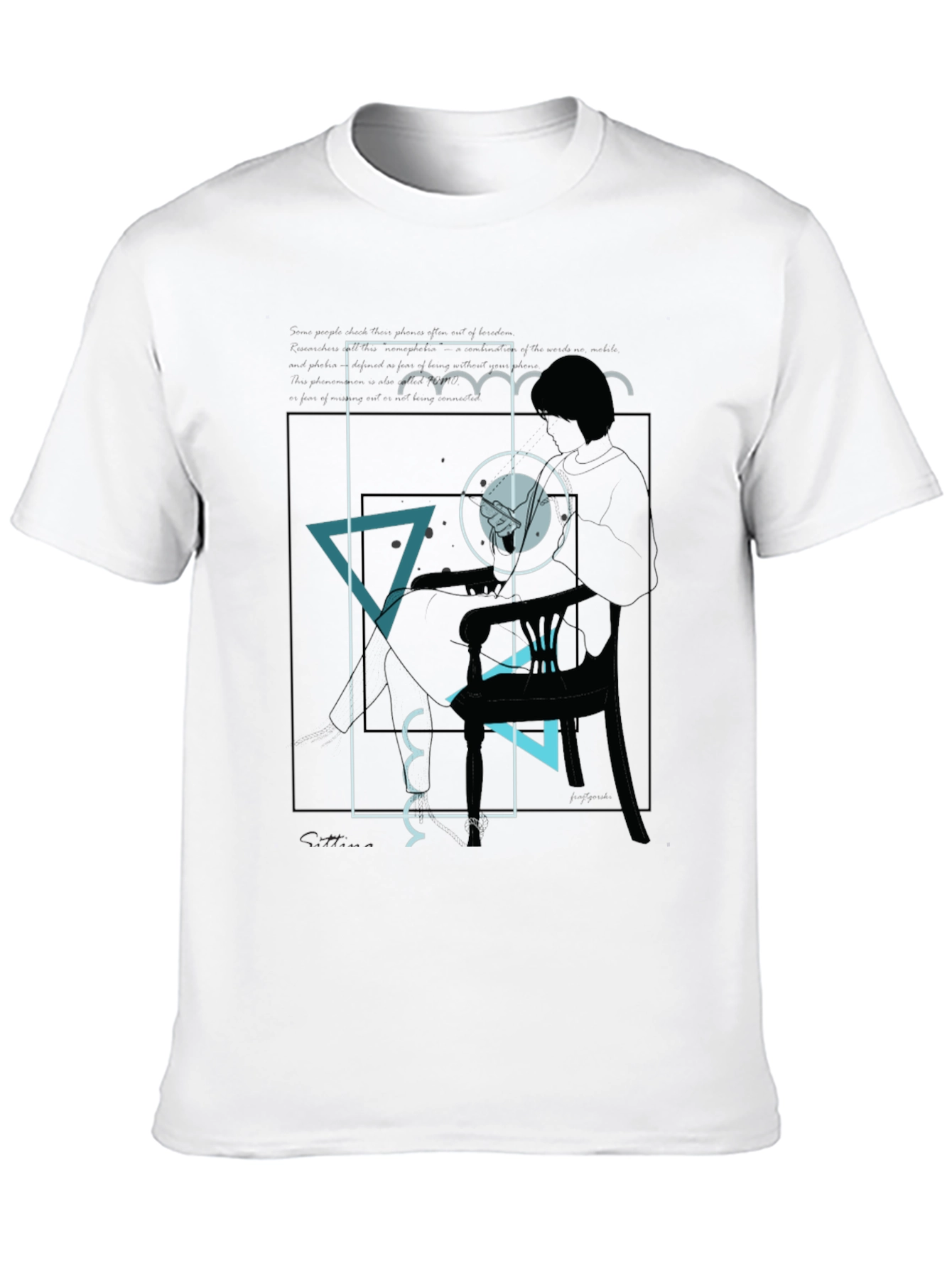 Abstract Graphic Tee - Mens Black T-Shirt