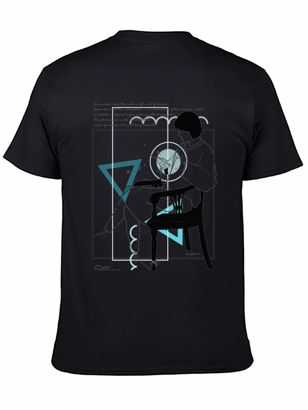Abstract Graphic Tee - Mens Black T-Shirt