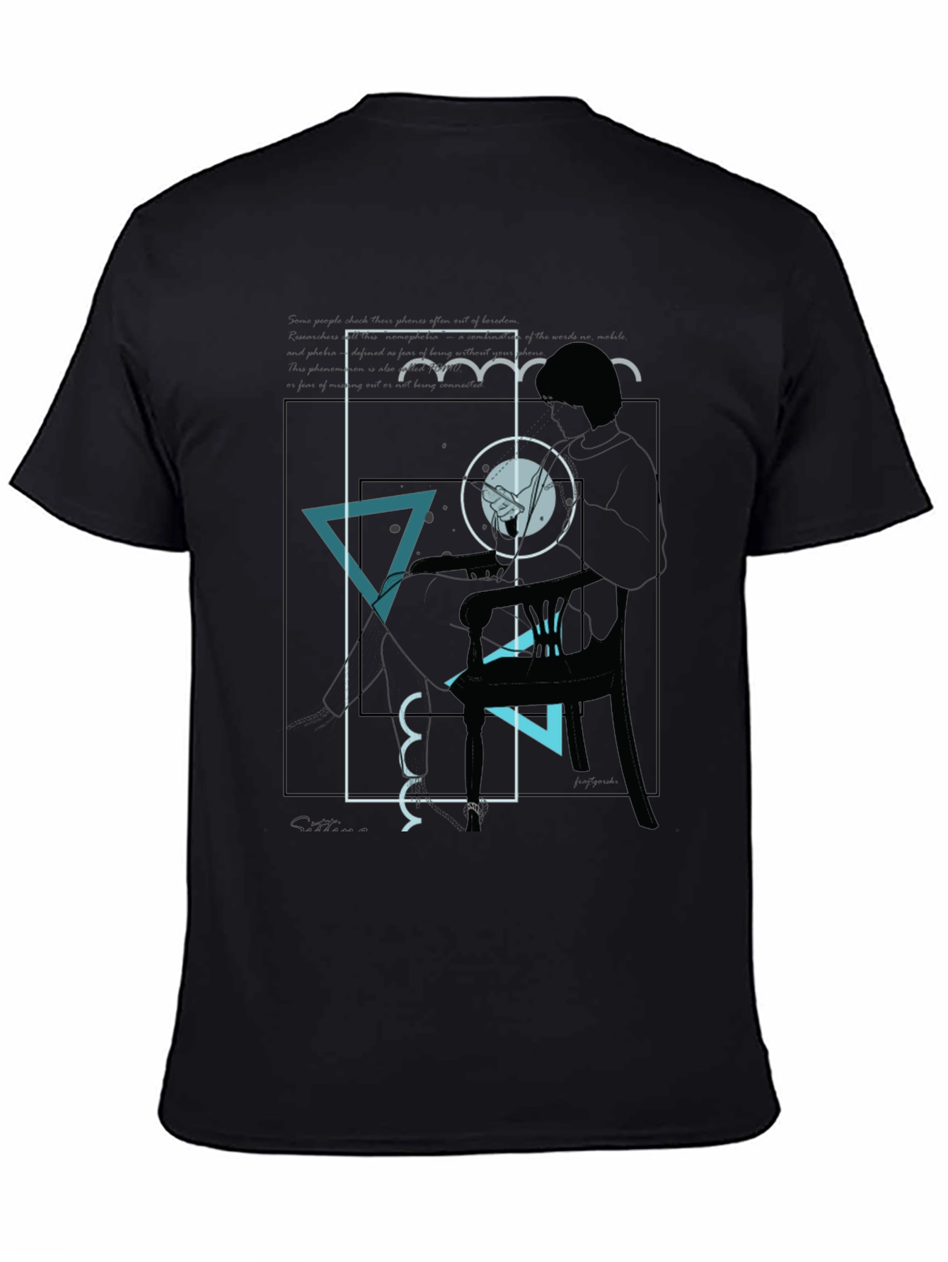 Abstract Graphic Tee - Mens Black T-Shirt