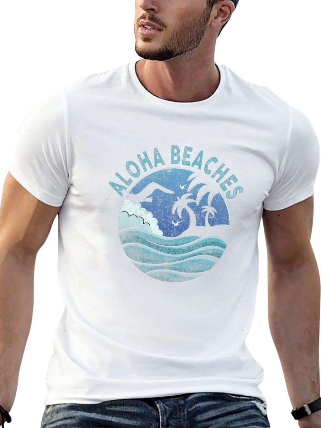 Aloha Beaches Graphic Tee - Black