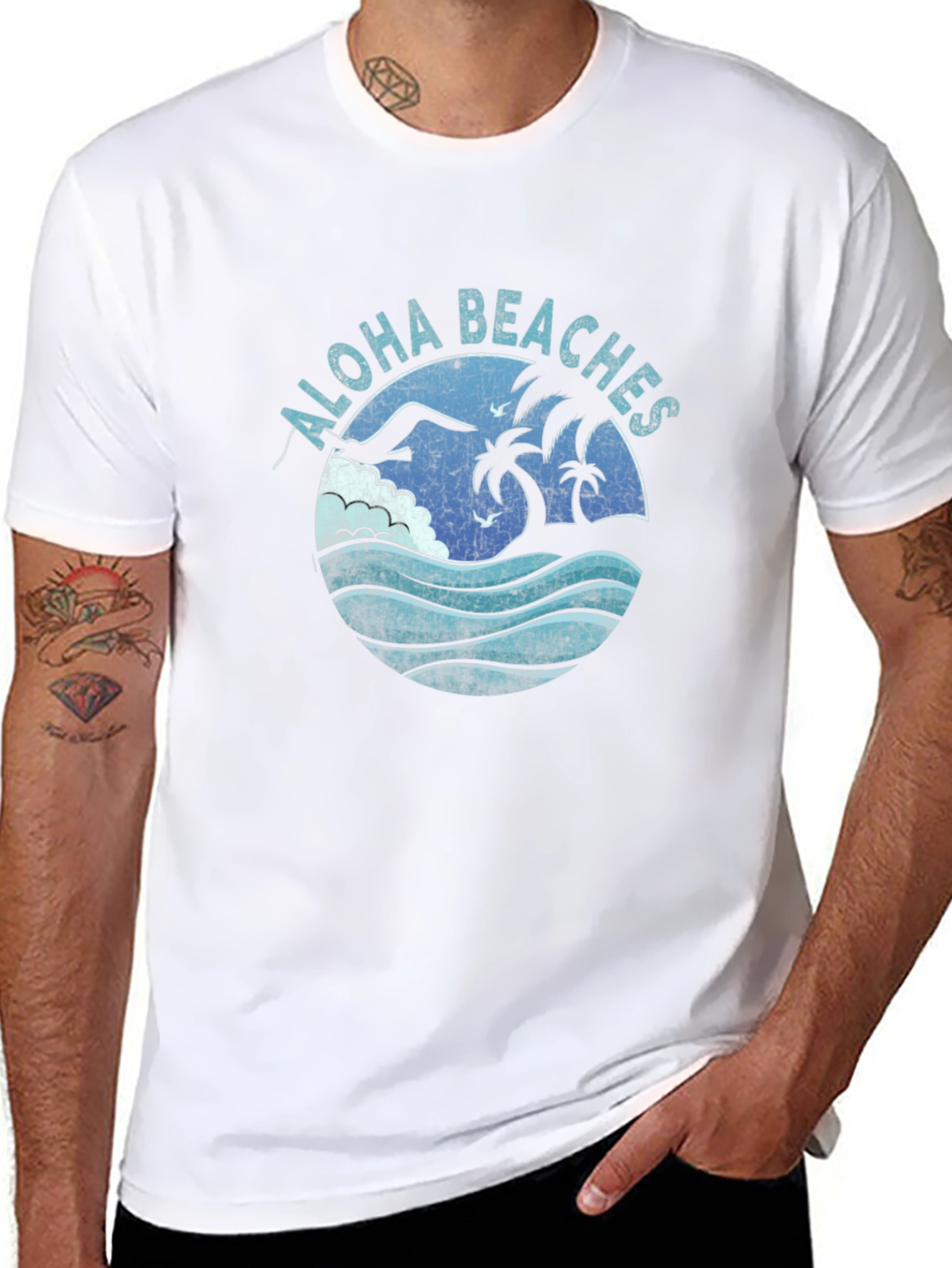 Aloha Beaches Graphic Tee - Black