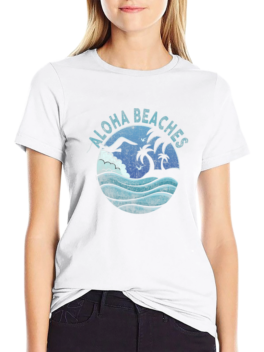 Aloha Beaches Graphic Tee - Black