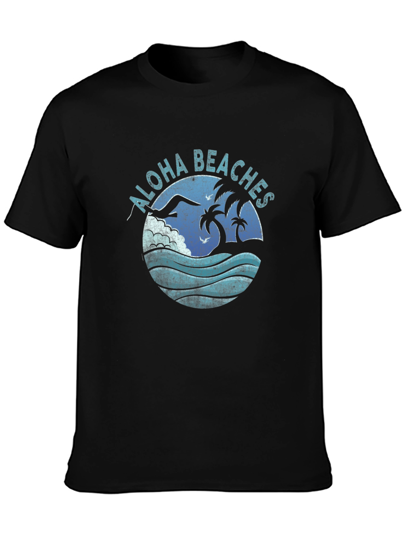 Aloha Beaches Graphic Tee - Black