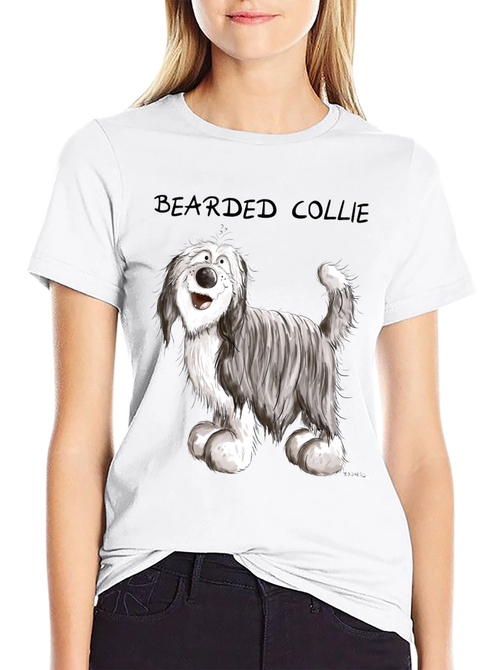 Bearded Collie Cartoon T-Shirt