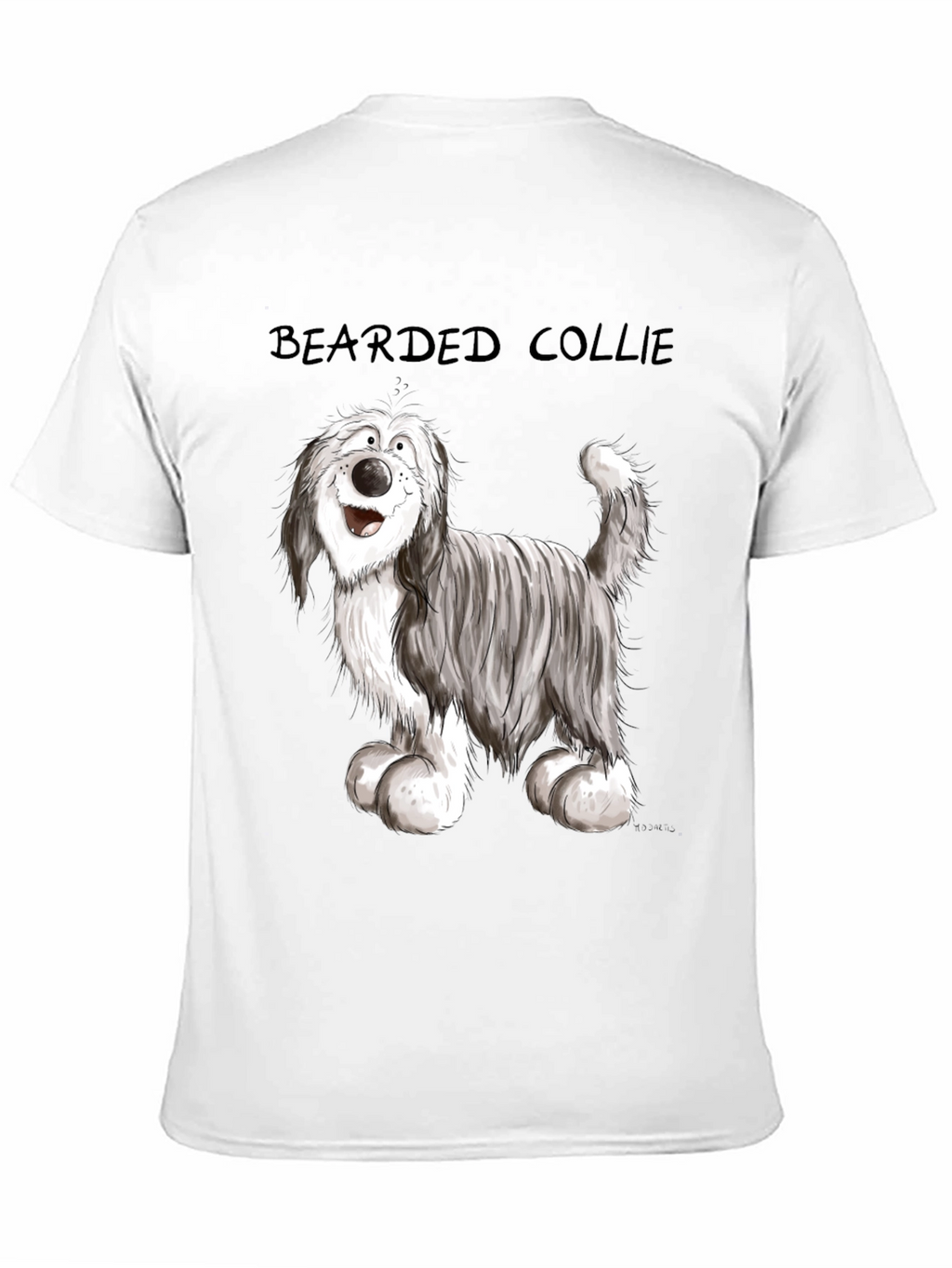 Bearded Collie Cartoon T-Shirt