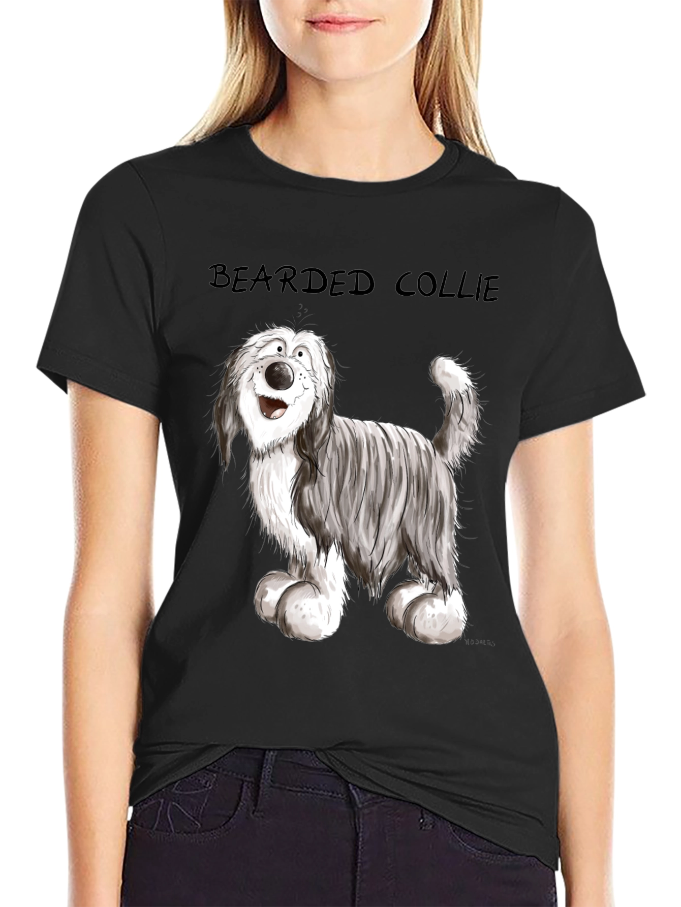 Bearded Collie Cartoon T-Shirt