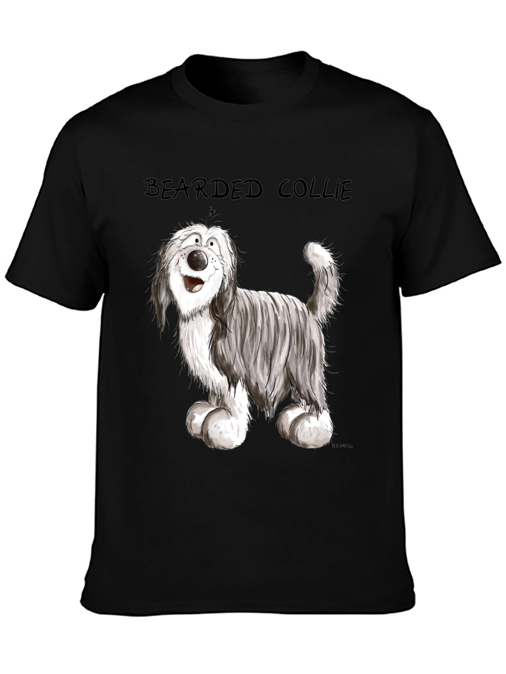 Bearded Collie Cartoon T-Shirt