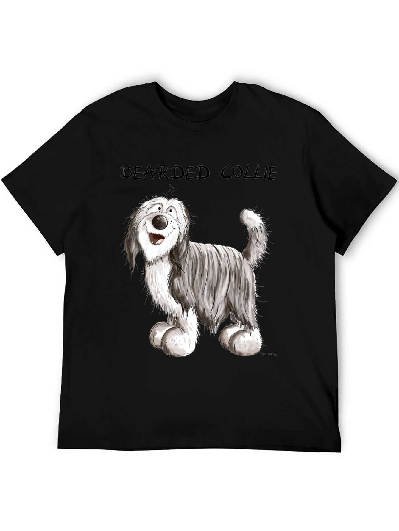 Bearded Collie Cartoon T-Shirt