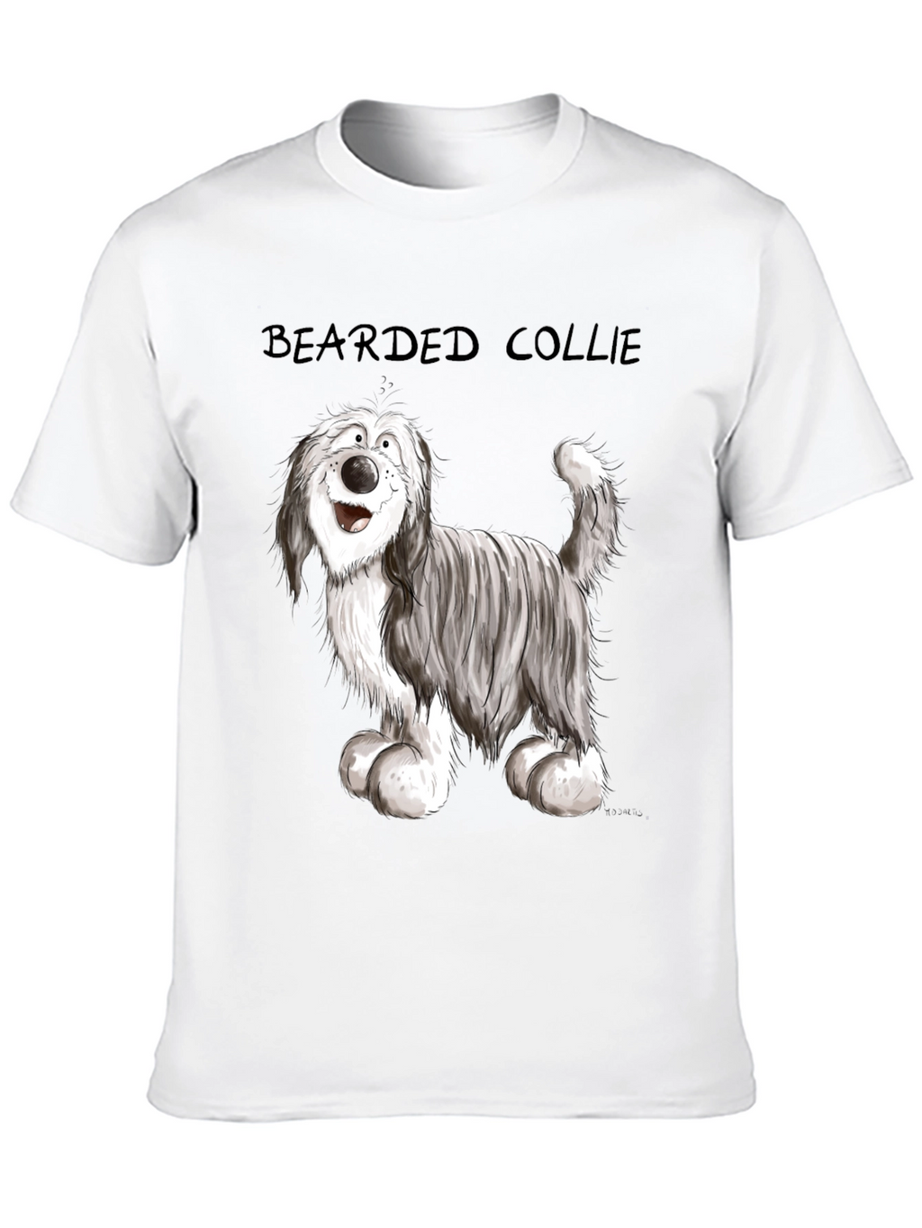 Bearded Collie Cartoon T-Shirt