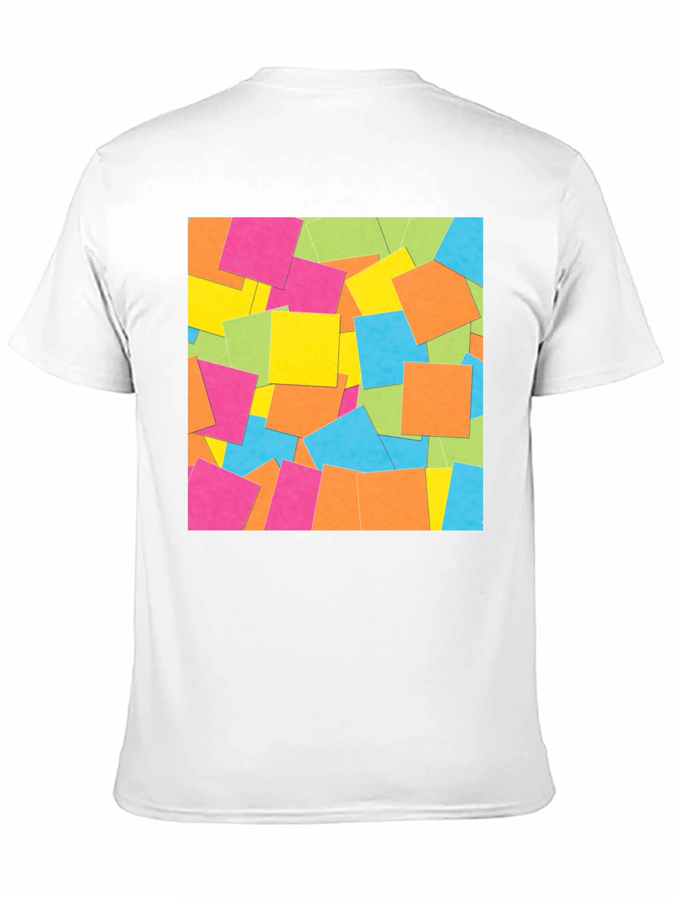 Abstract Square Pattern Black T-Shirt