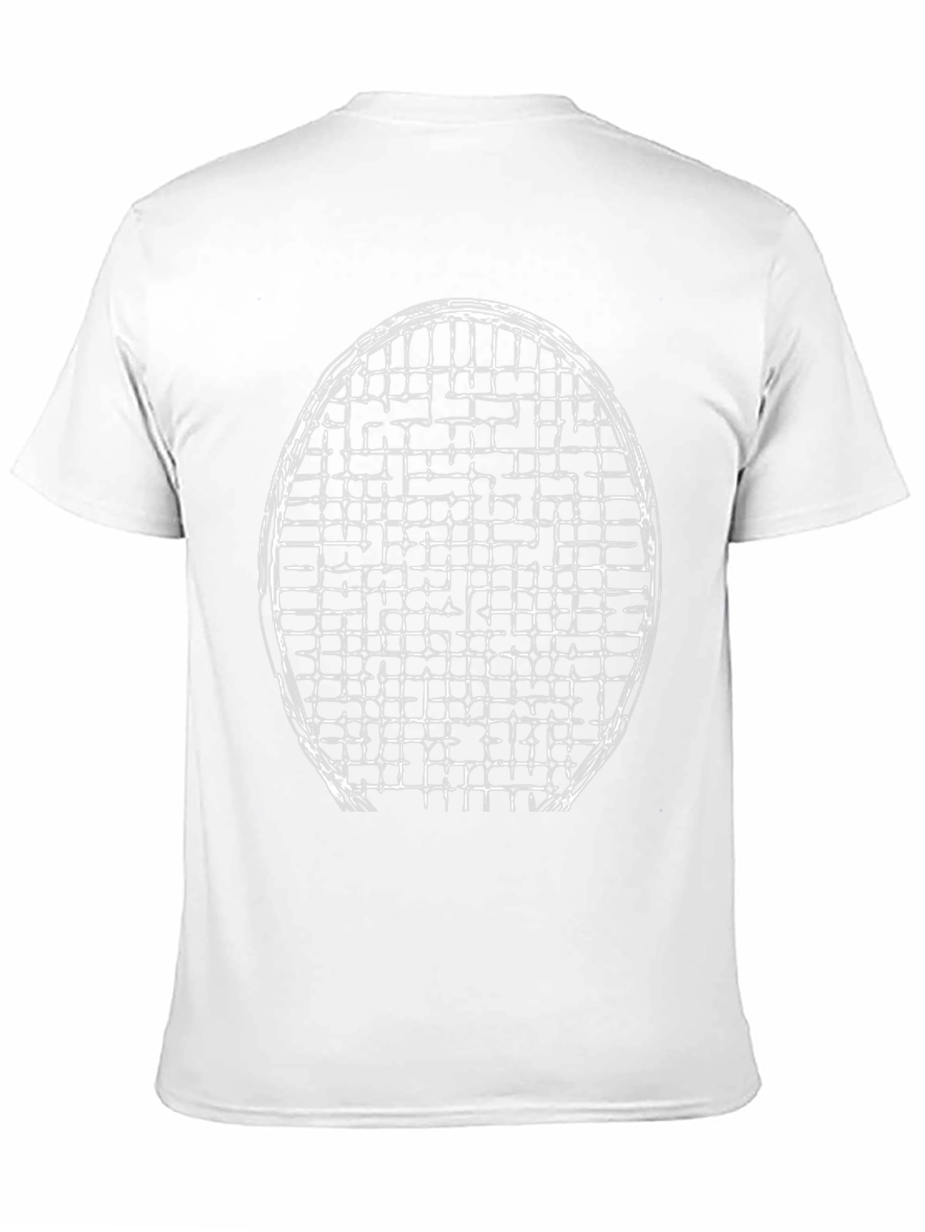 Abstract Grid Graphic Tee - Stylish Mens Black T-Shirt