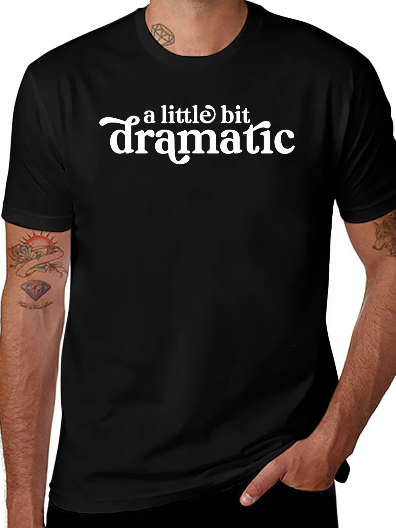 A Little Bit Dramatic Black Graphic Tee