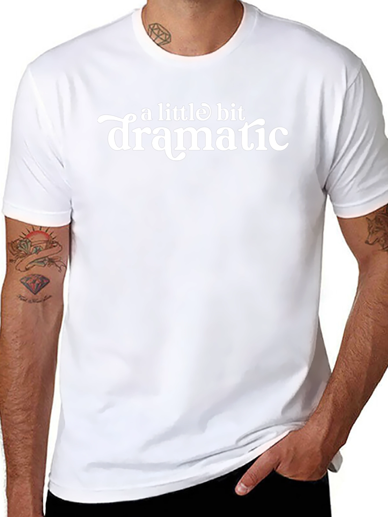A Little Bit Dramatic Black Graphic Tee