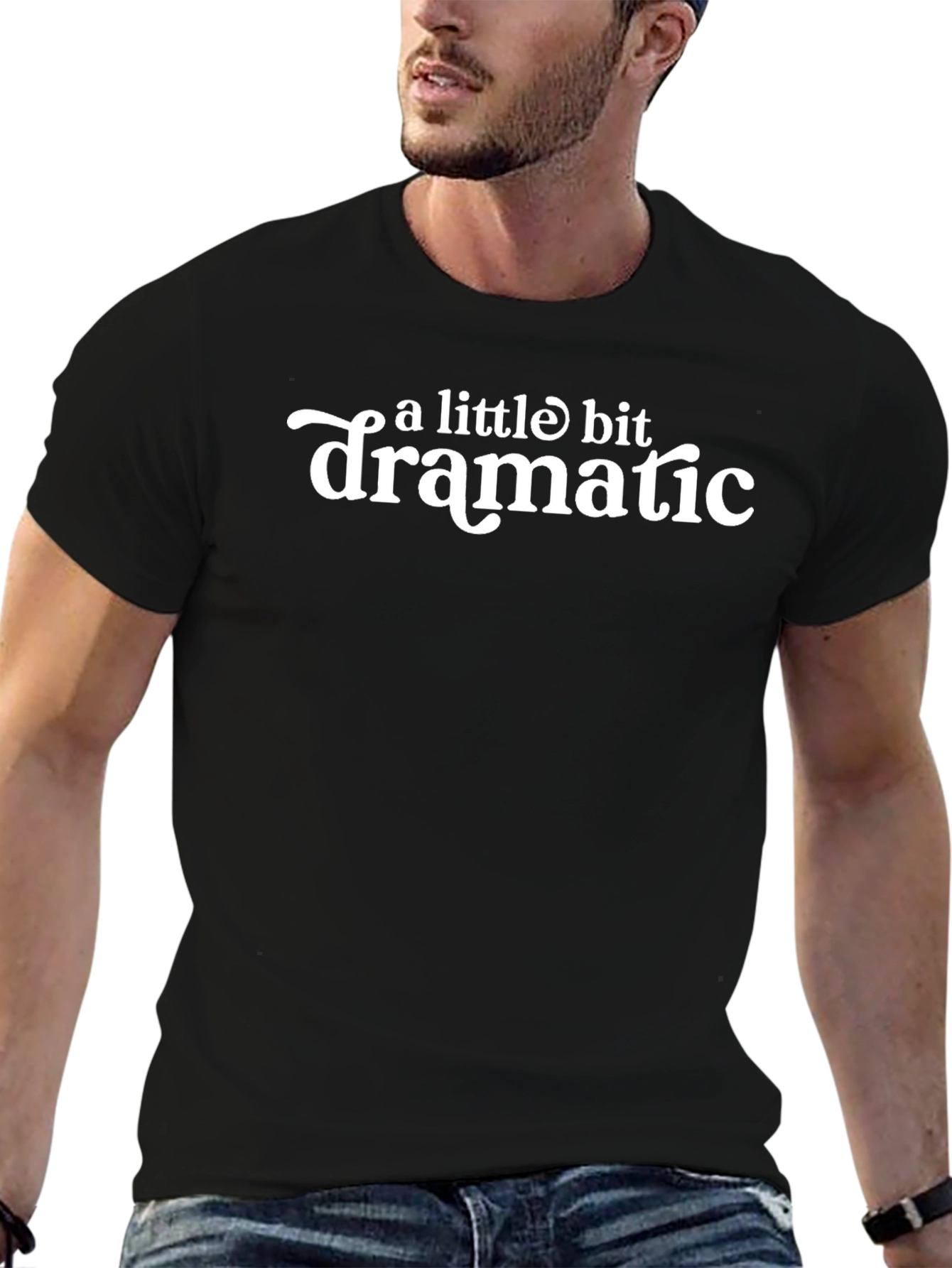 A Little Bit Dramatic Black Graphic Tee