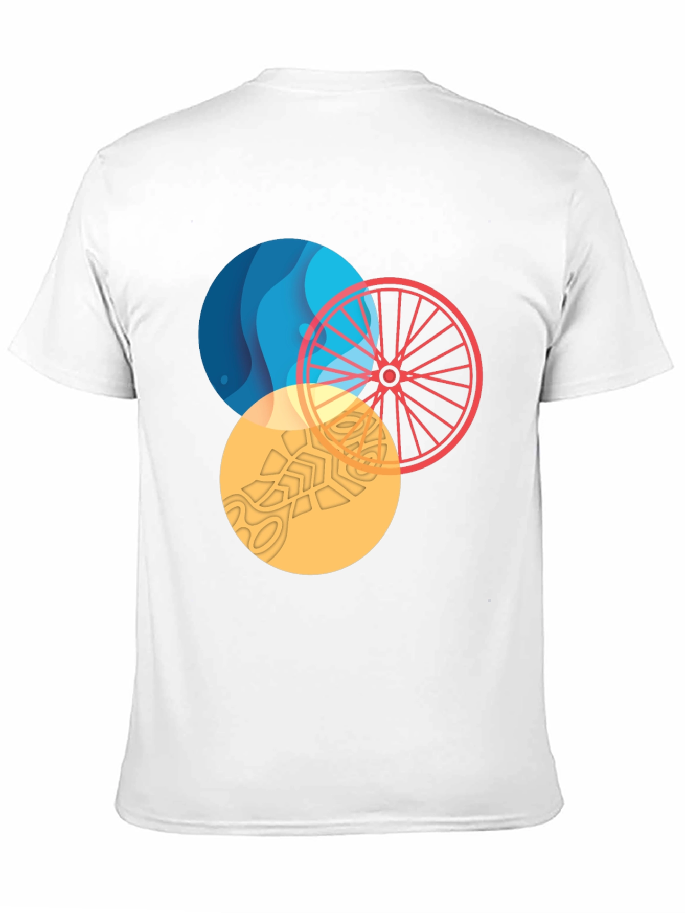Abstract Circle Graphic Tee - Stylish Mens T-Shirt