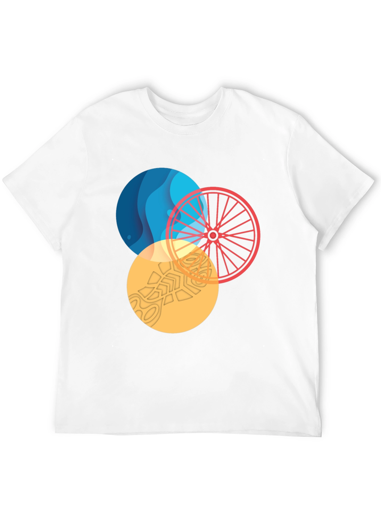 Abstract Circle Graphic Tee - Stylish Mens T-Shirt