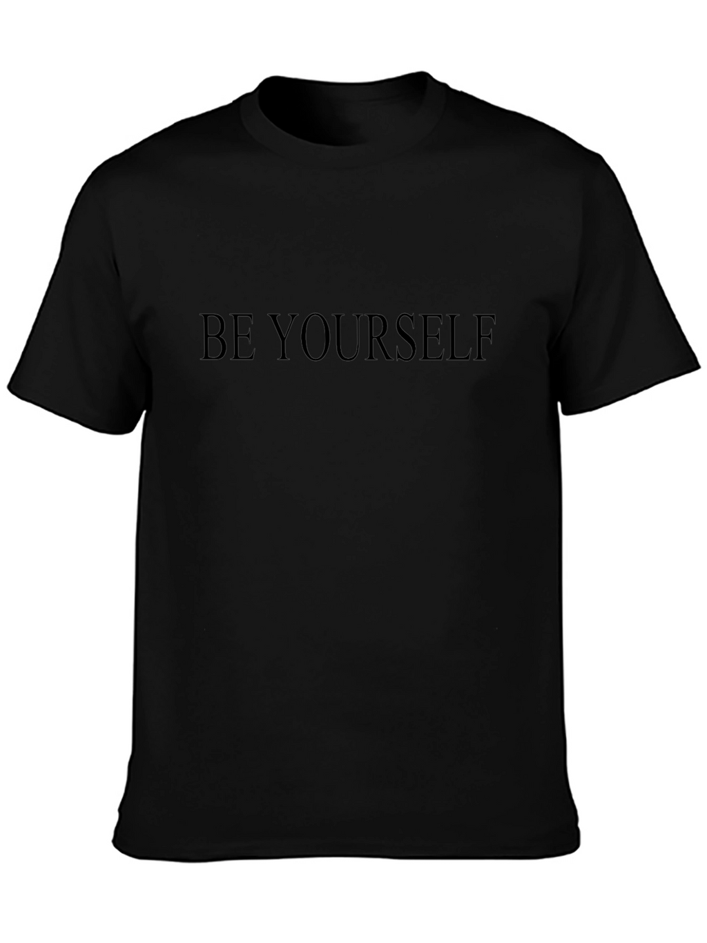 Be Yourself Black Cotton Tee