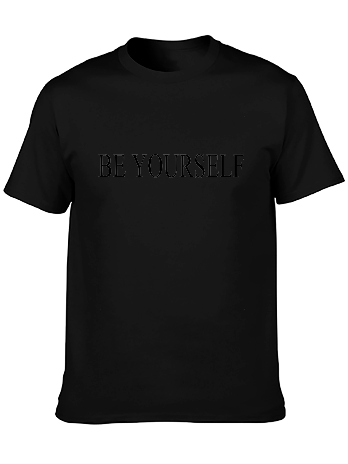 Be Yourself Black Cotton Tee