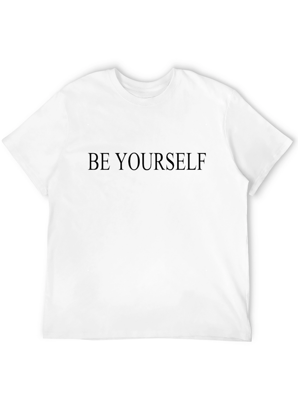 Be Yourself Black Cotton Tee