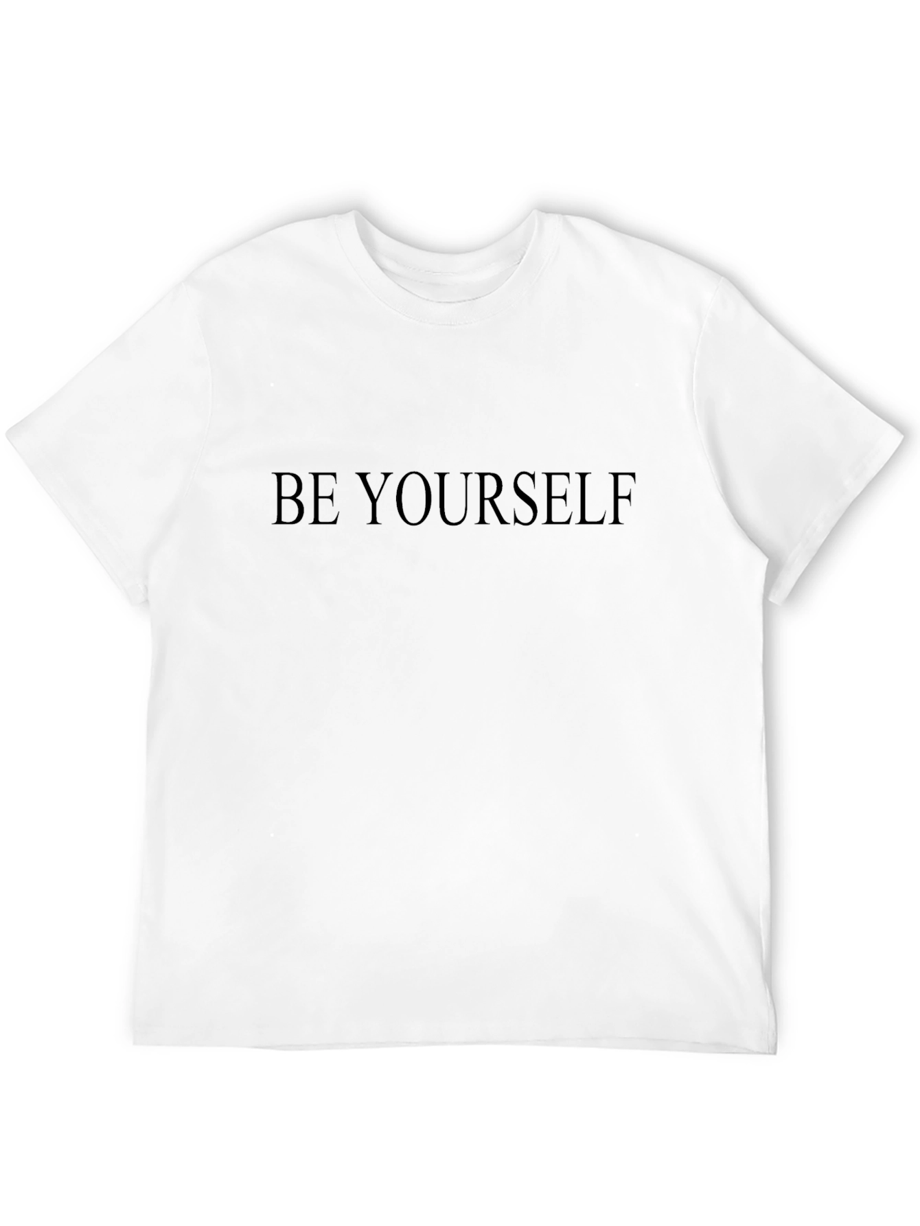 Be Yourself Black Cotton Tee