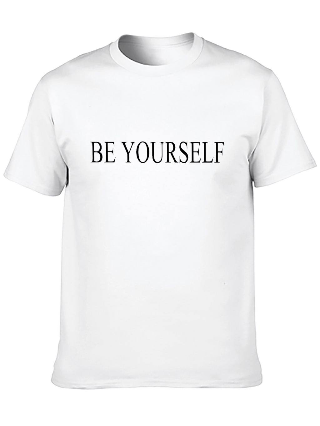 Be Yourself Black Cotton Tee