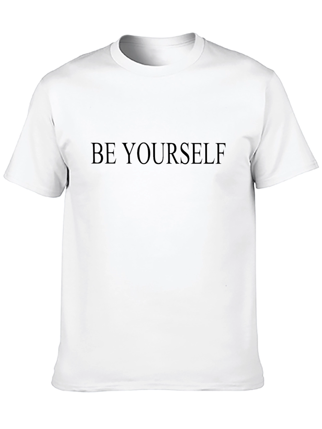 Be Yourself Black Cotton Tee