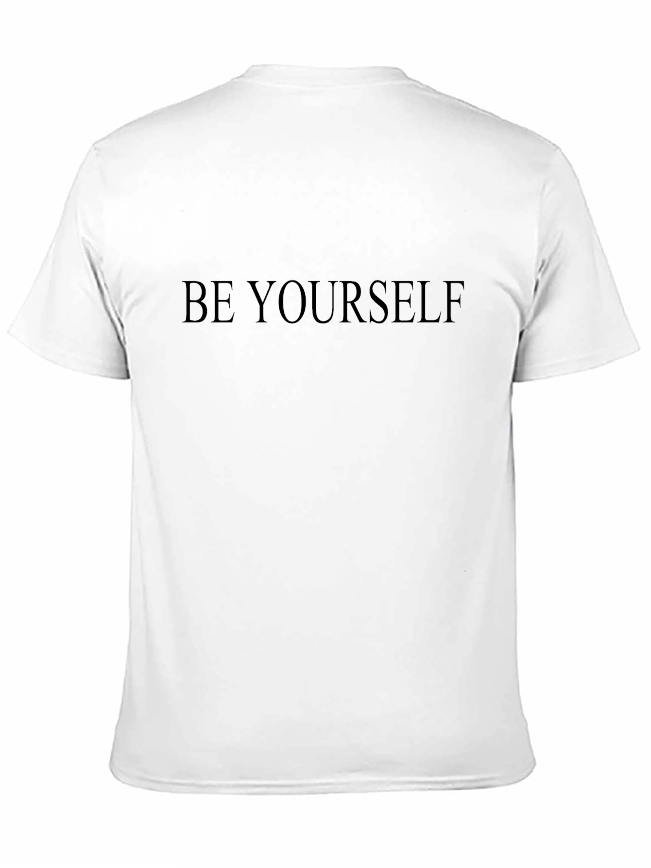 Be Yourself Black Cotton Tee