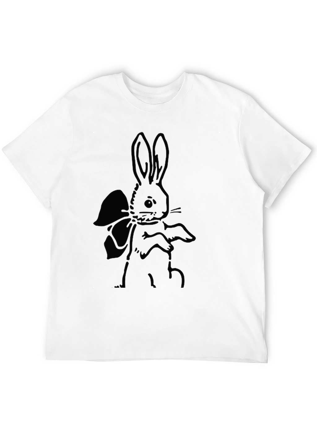 Bunny Bow T-Shirt - Unisex Black Tee