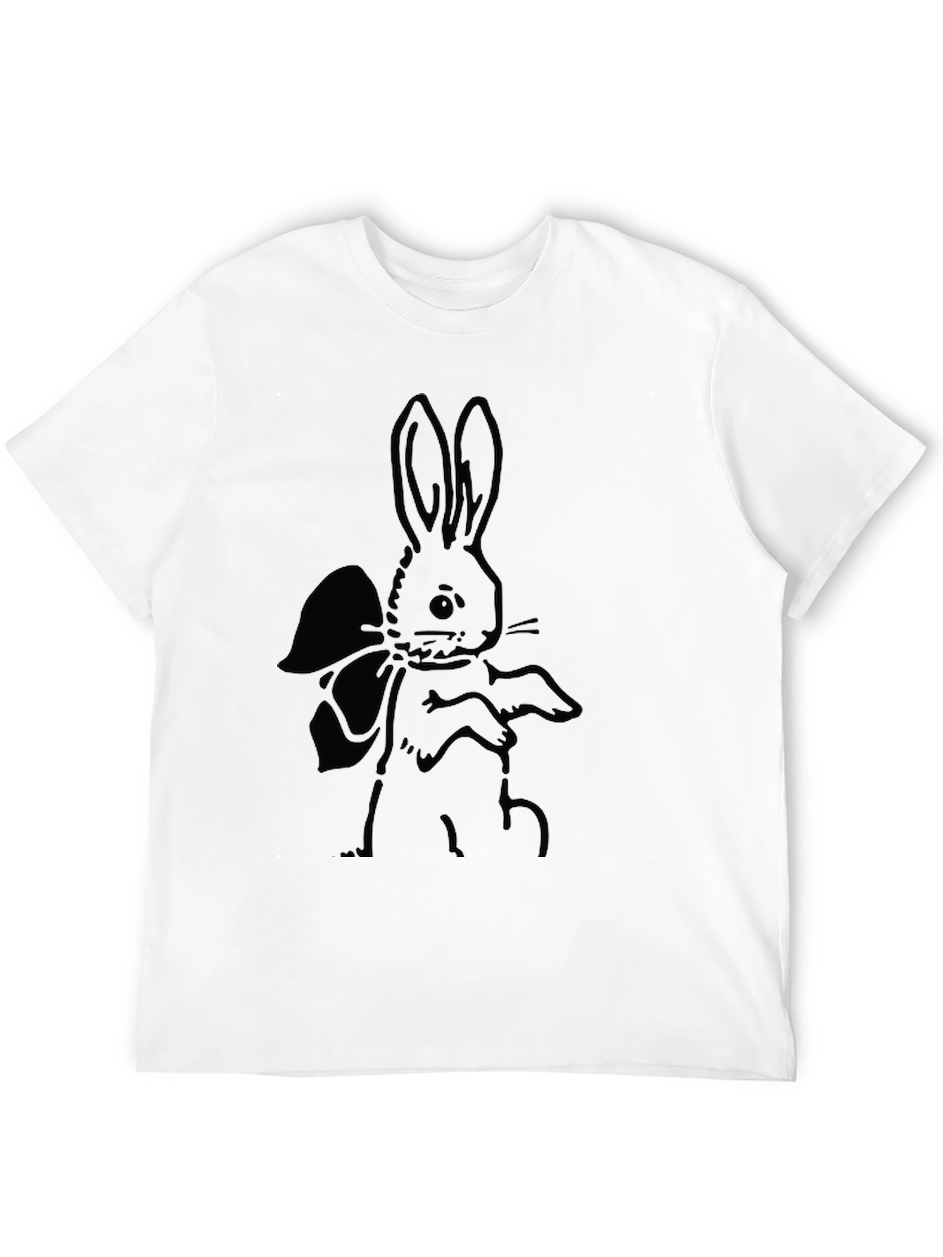 Bunny Bow T-Shirt - Unisex Black Tee