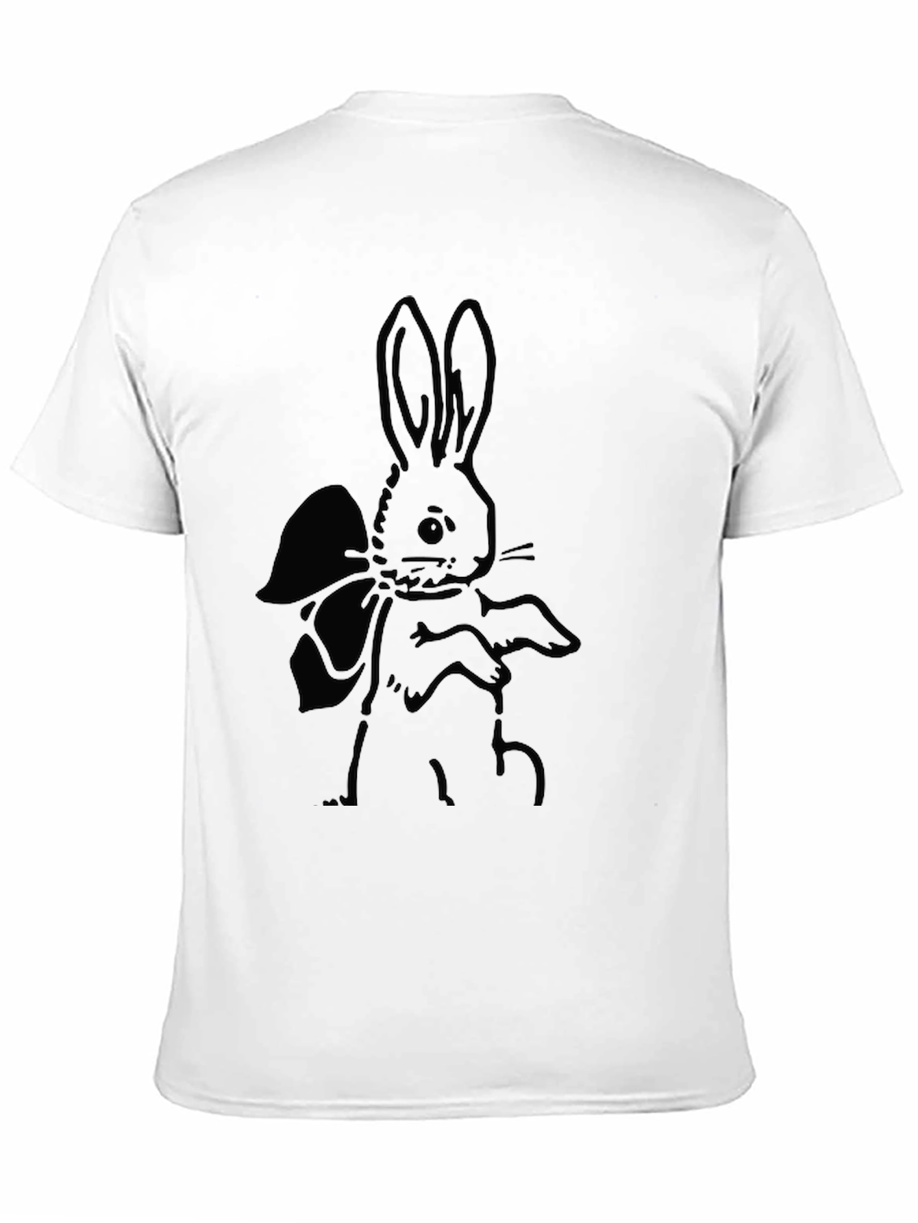 Bunny Bow T-Shirt - Unisex Black Tee