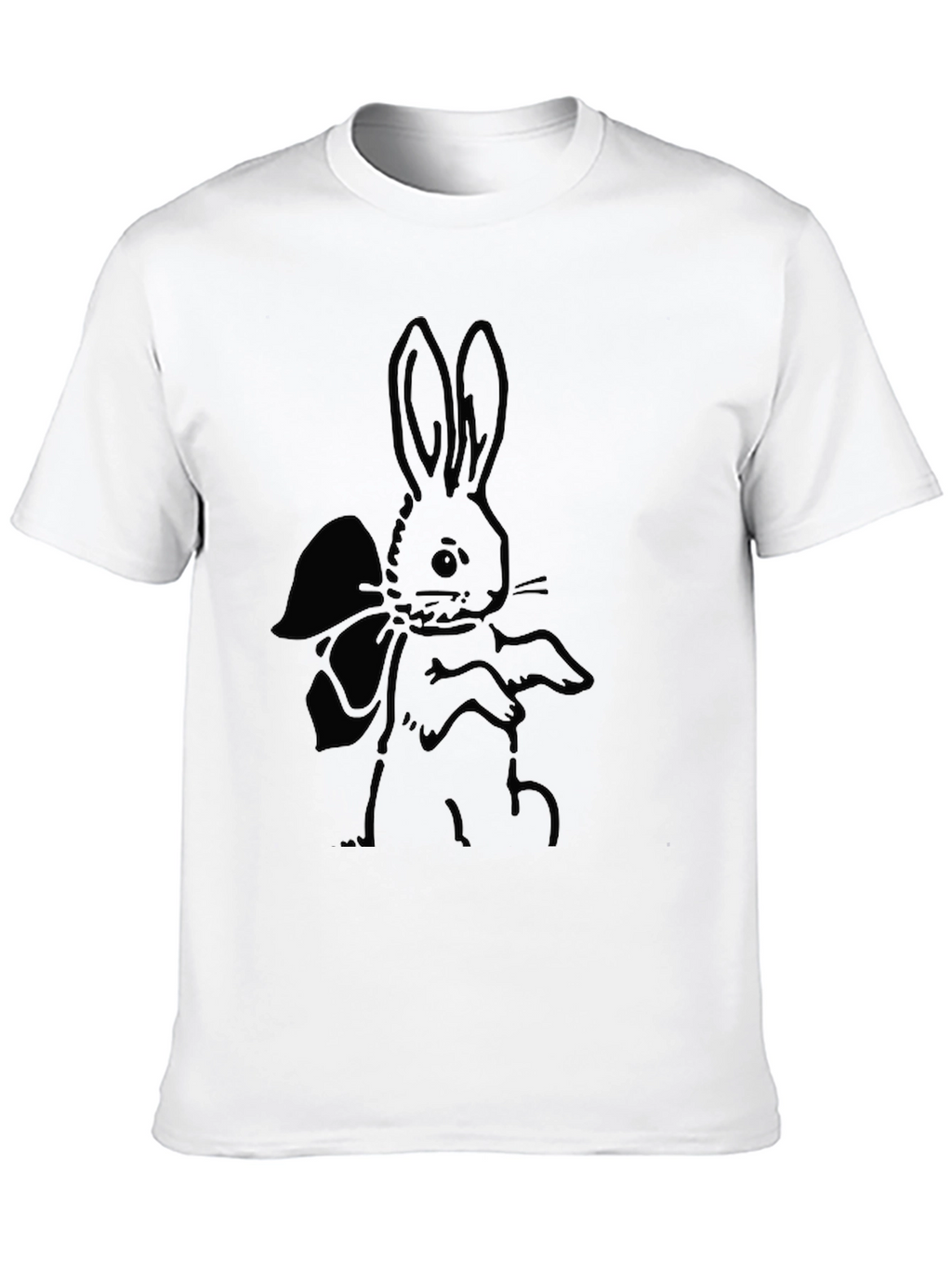 Bunny Bow T-Shirt - Unisex Black Tee