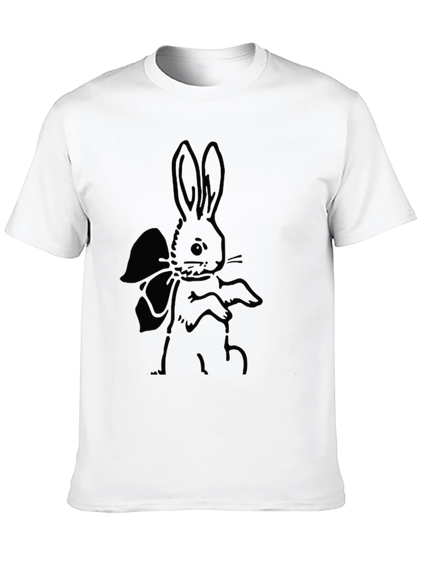 Bunny Bow T-Shirt - Unisex Black Tee