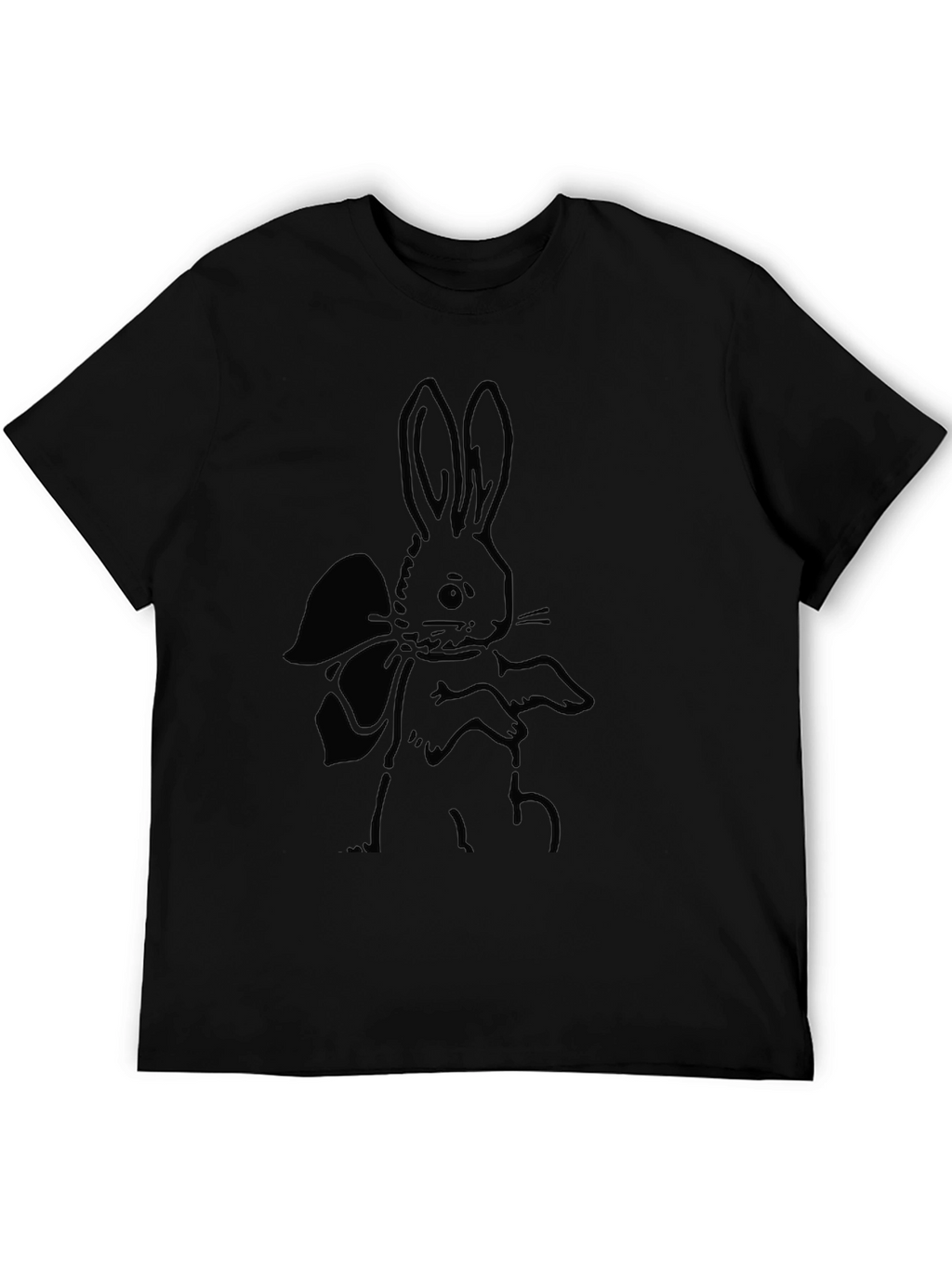 Bunny Bow T-Shirt - Unisex Black Tee