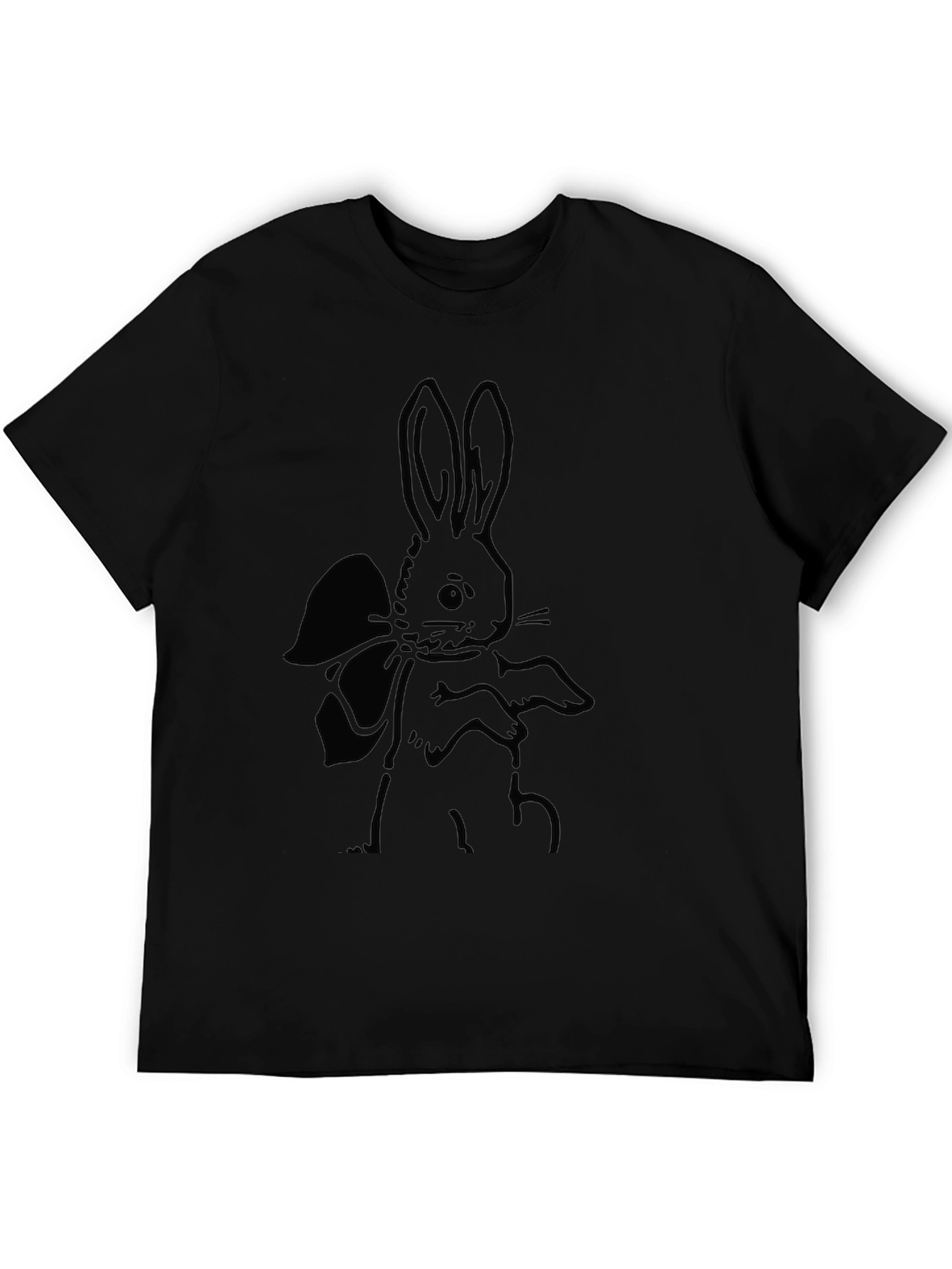 Bunny Bow T-Shirt - Unisex Black Tee