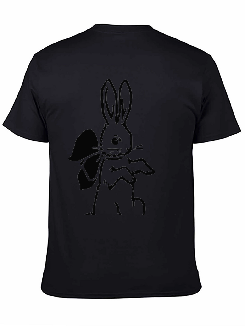 Bunny Bow T-Shirt - Unisex Black Tee