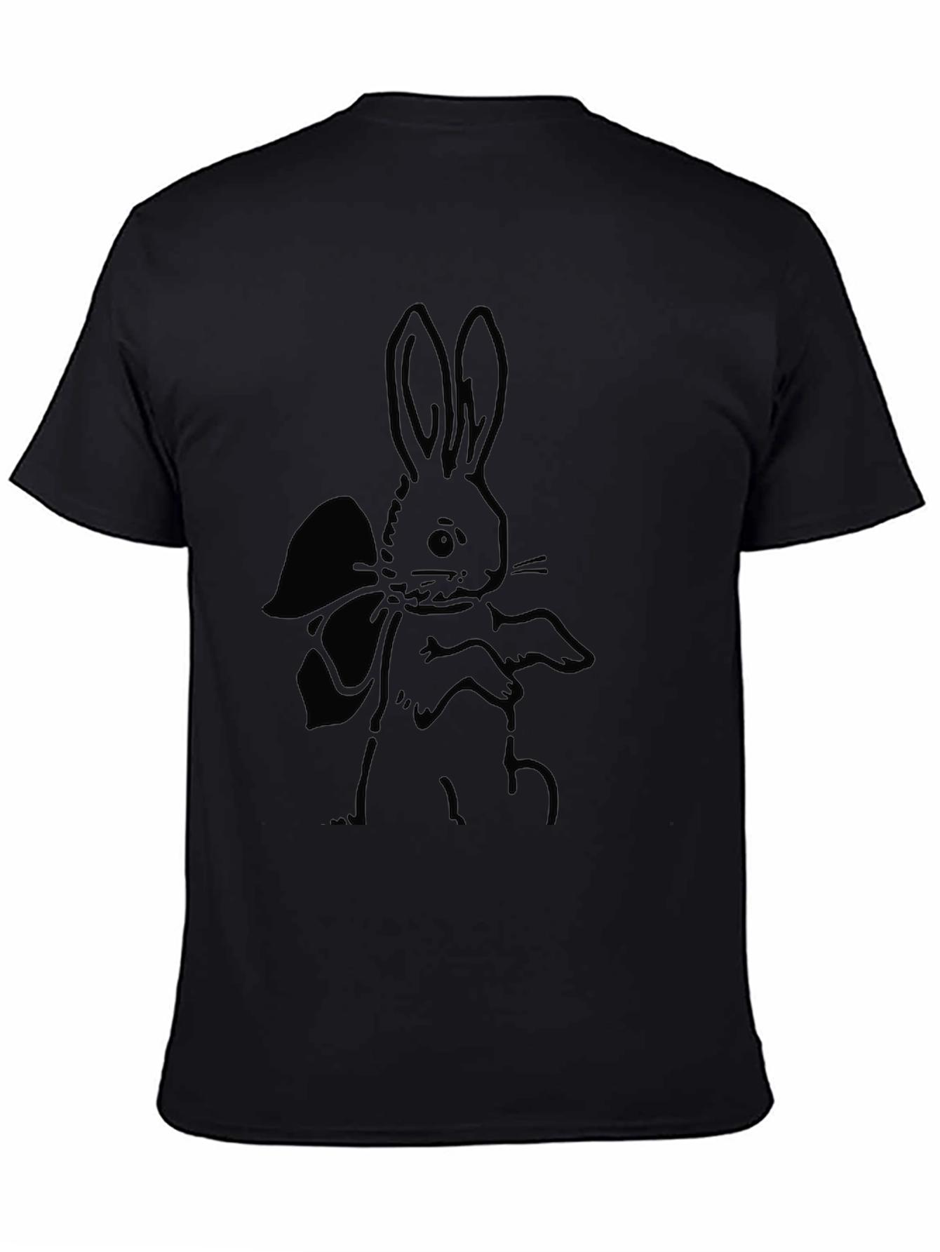 Bunny Bow T-Shirt - Unisex Black Tee
