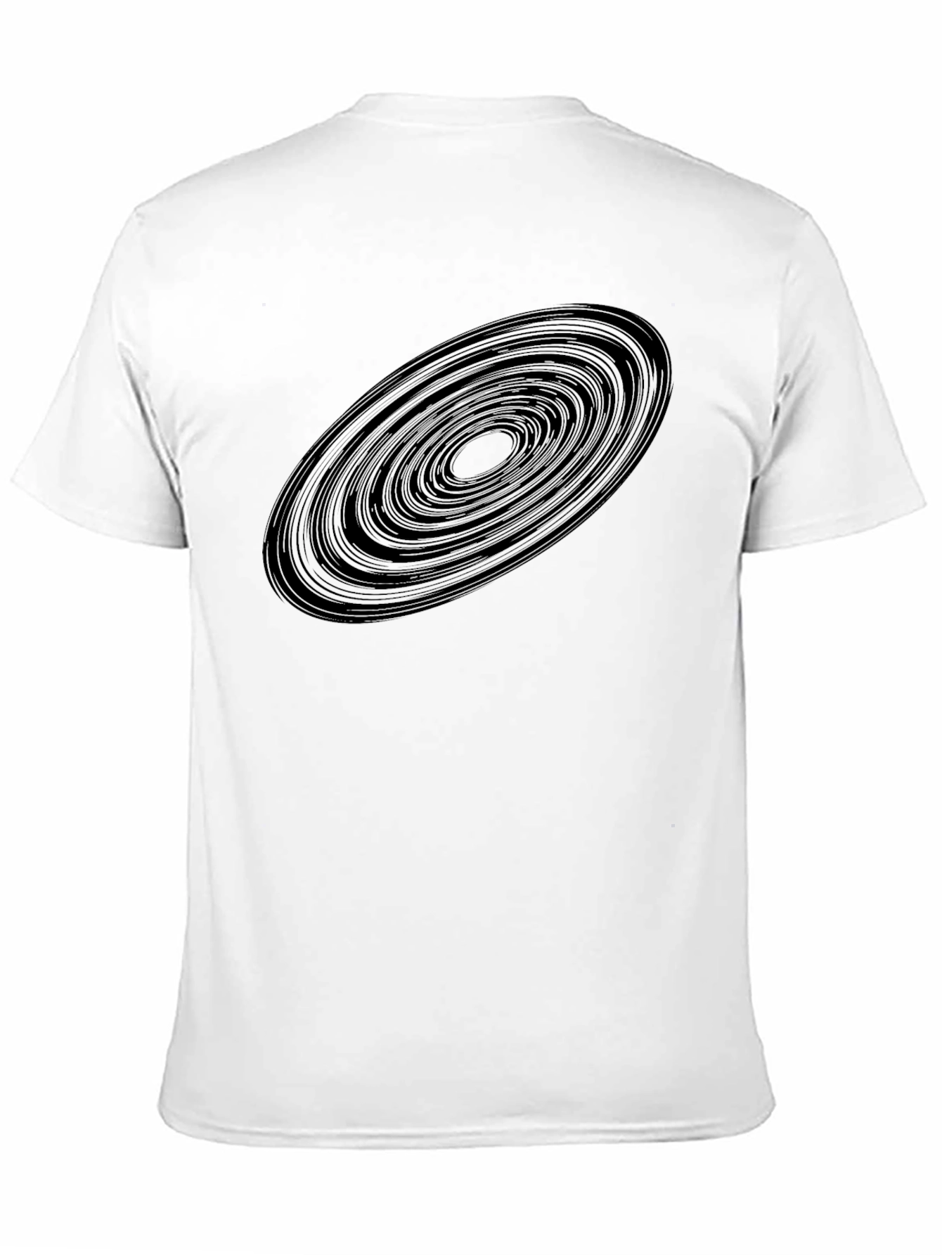 Abstract Rings Graphic Black T-Shirt