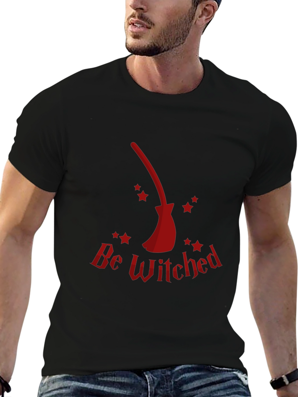Be Witched Broomstick Graphic Tee - Halloween