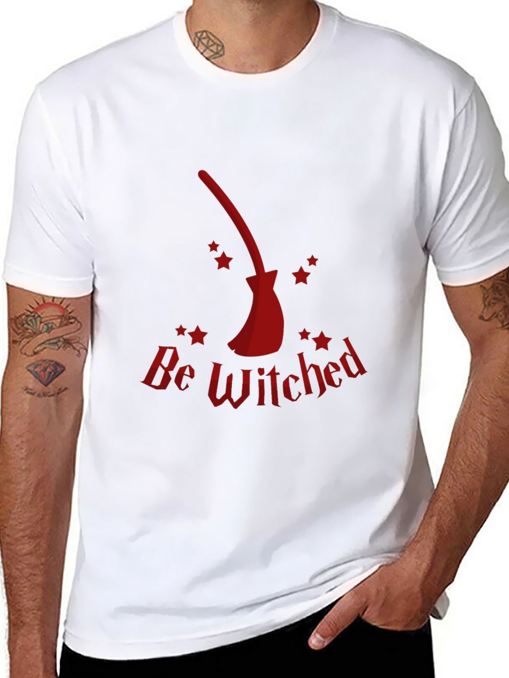 Be Witched Broomstick Graphic Tee - Halloween