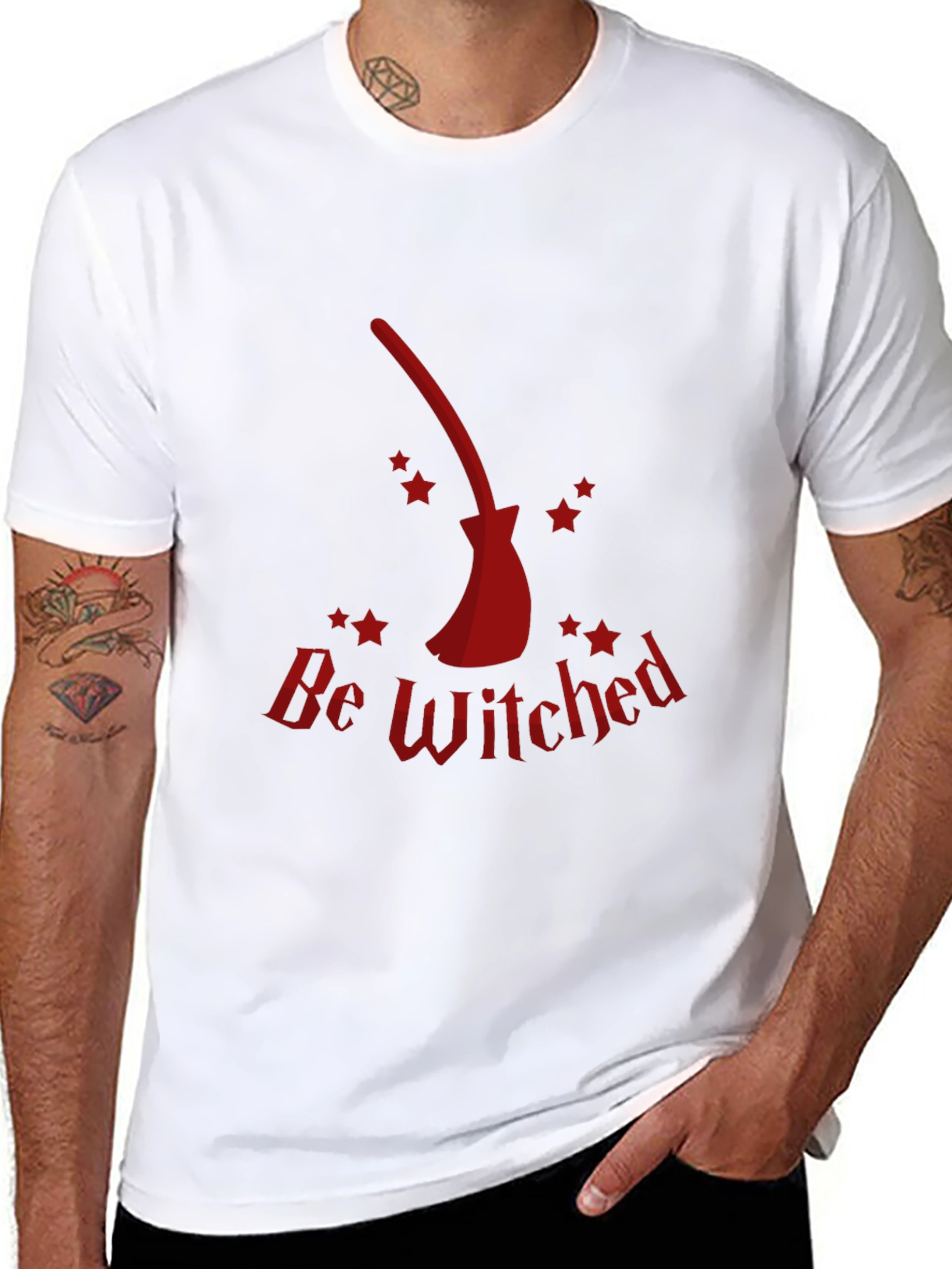 Be Witched Broomstick Graphic Tee - Halloween