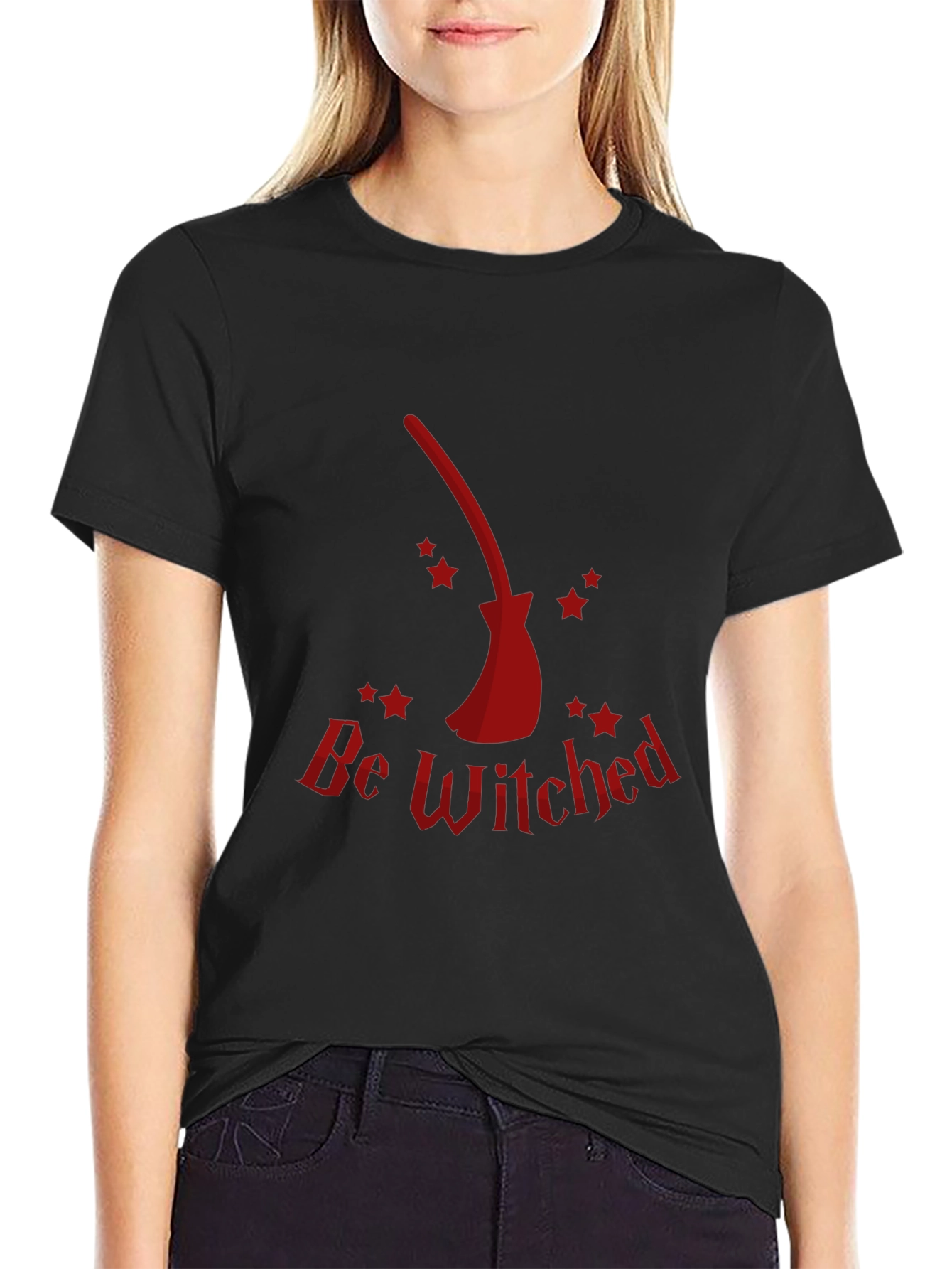 Be Witched Broomstick Graphic Tee - Halloween