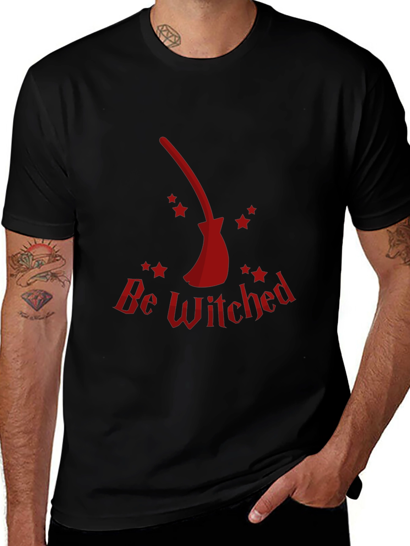 Be Witched Broomstick Graphic Tee - Halloween