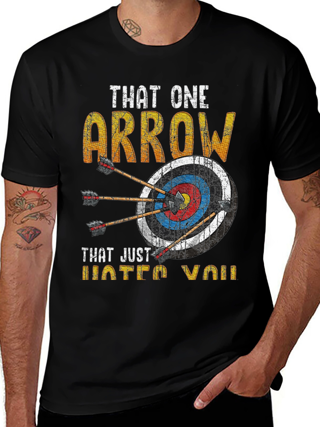 Archery Arrow Target Novelty Graphic Tee