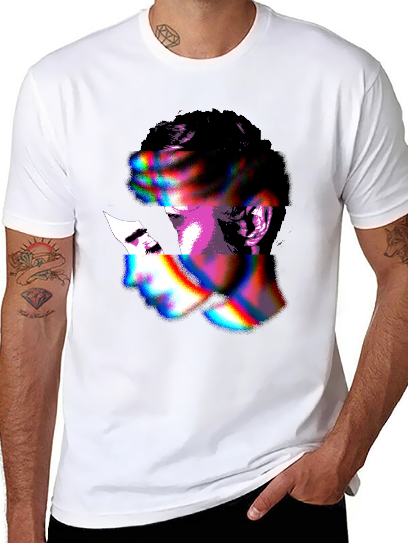 Abstract Face Graphic T-Shirt - Unique Style