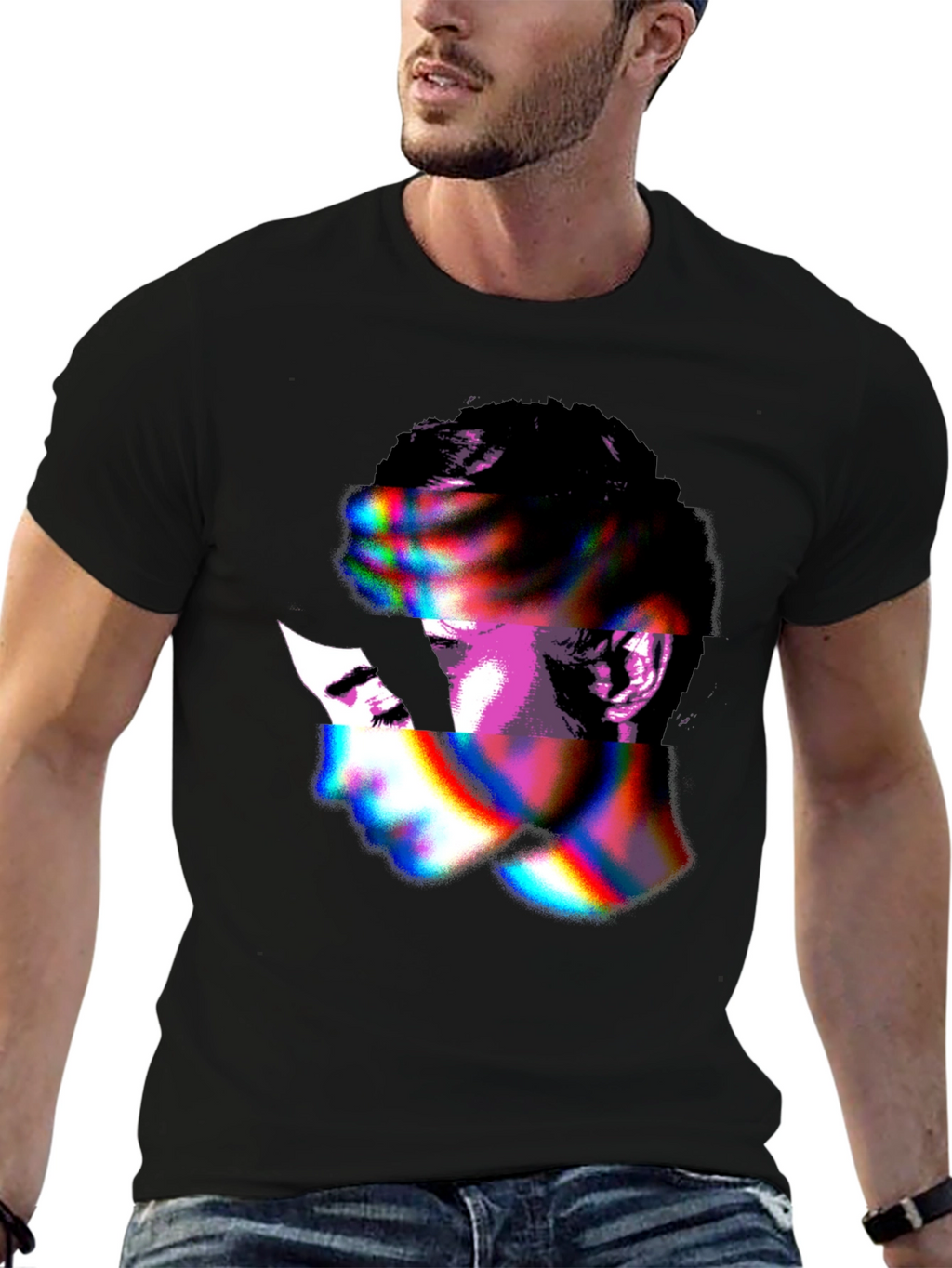 Abstract Face Graphic T-Shirt - Unique Style