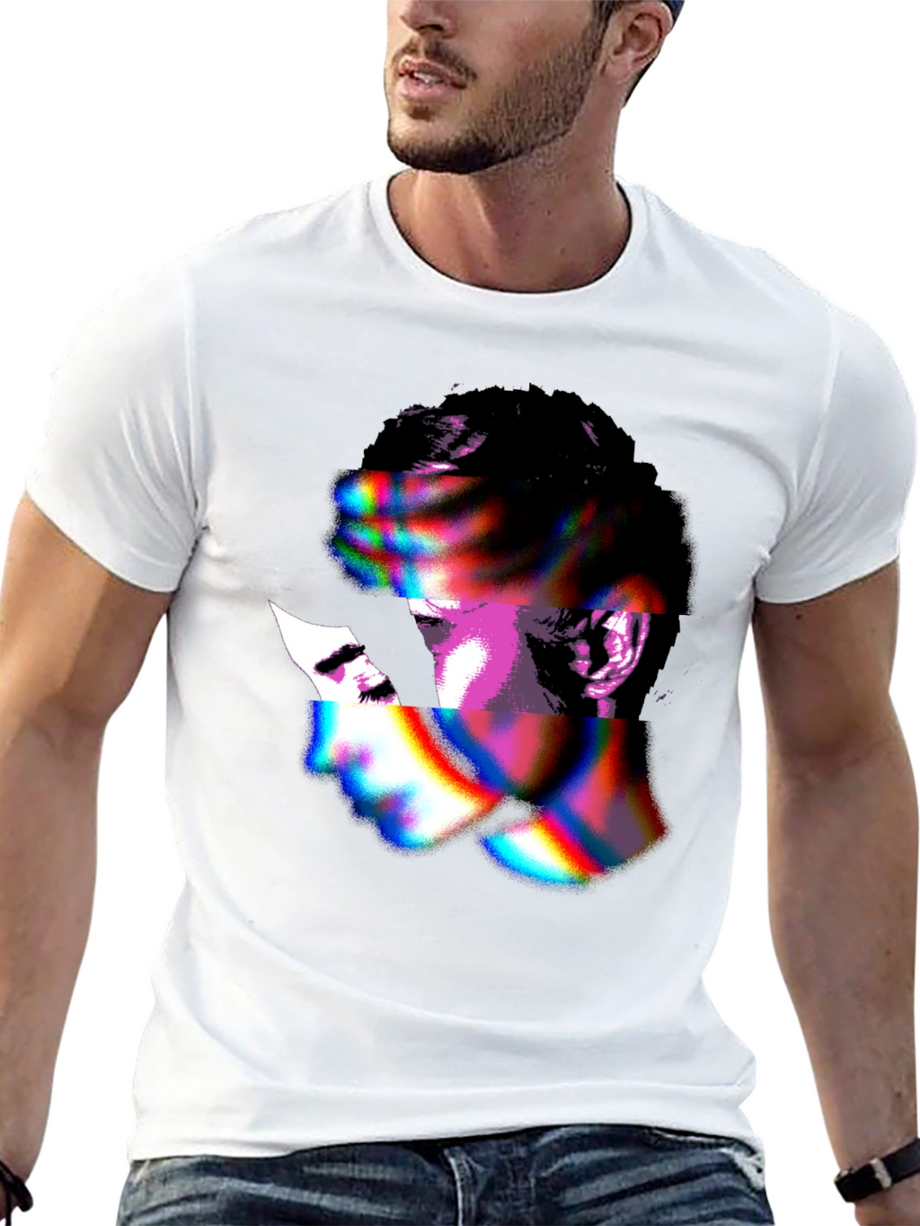 Abstract Face Graphic T-Shirt - Unique Style