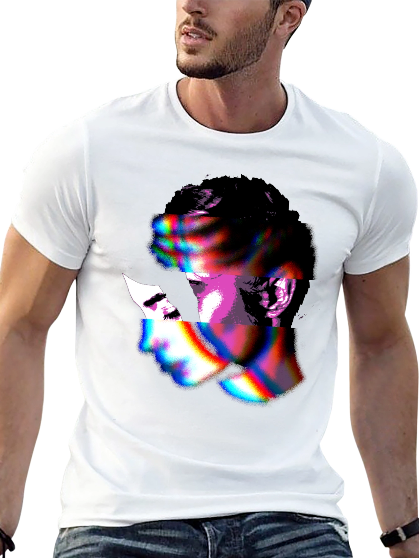 Abstract Face Graphic T-Shirt - Unique Style